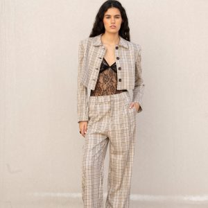 CHAQUETA CORTA CUADROS