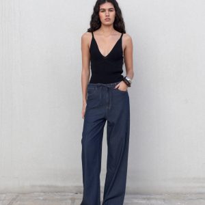 PANTALON FLUIDO EFECTO DENIM