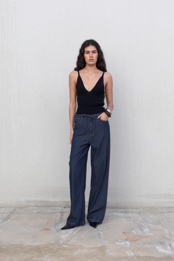 PANTALON FLUIDO EFECTO DENIM