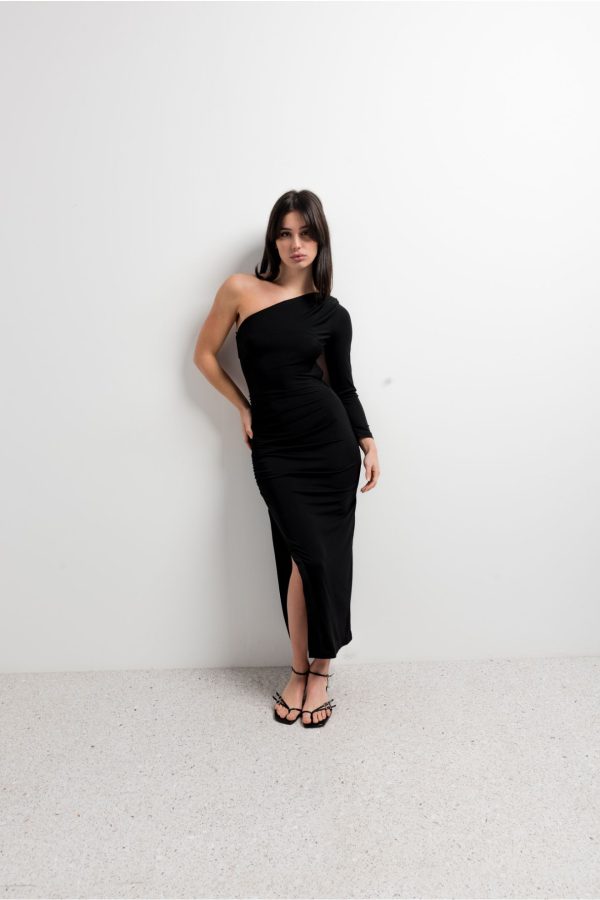 VESTIDO MIDI ASIMETRICO - Imagen 4