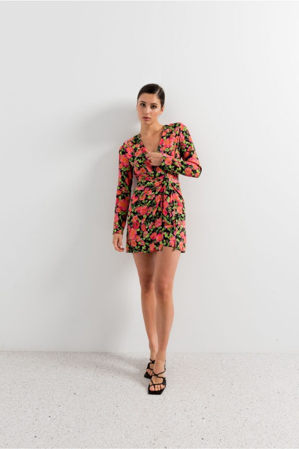 VESTIDO DRAPEADO ESTAMPADO - Imagen 2
