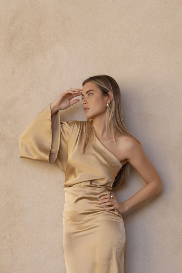 VESTIDO MIDI ASIMETRICO - Imagen 2