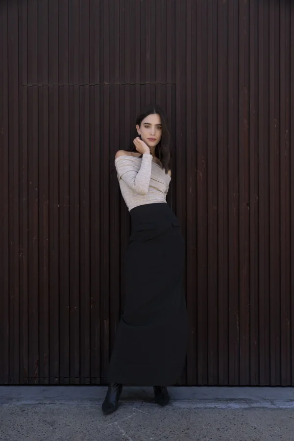 FALDA MIDI ABERTURA TRASERA - Imagen 3