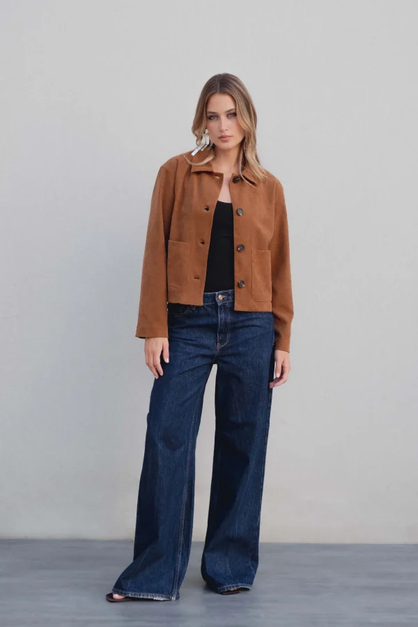 CHAQUETA CORTA EFECTO ANTE - Imagen 3