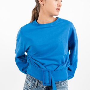 SUDADERA CORTA CINTURON