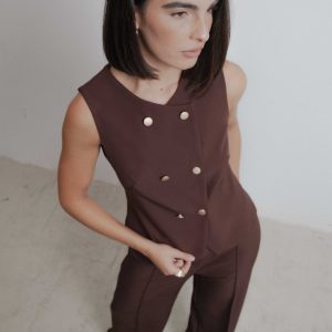 PANTALÓN FLUIDO MARRÓN