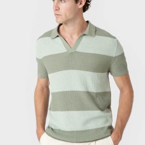 POLO TRICOT PANELADO CANALÉ VERDE